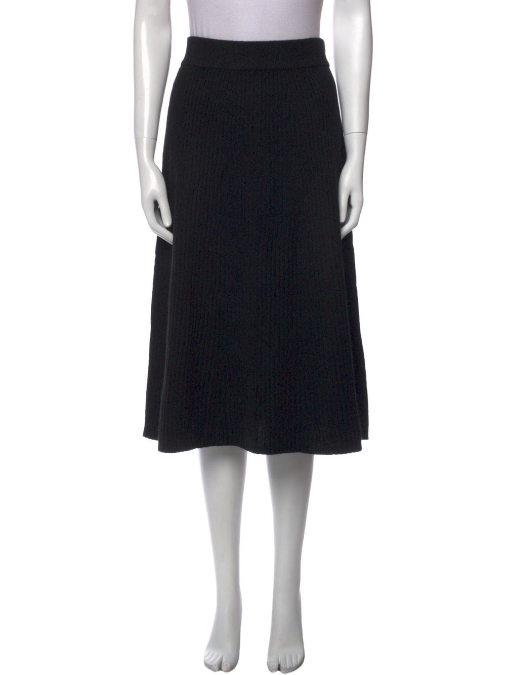 NWT Naked Cashmere Classic Black A-Line Mid-Length Skirt XS/S